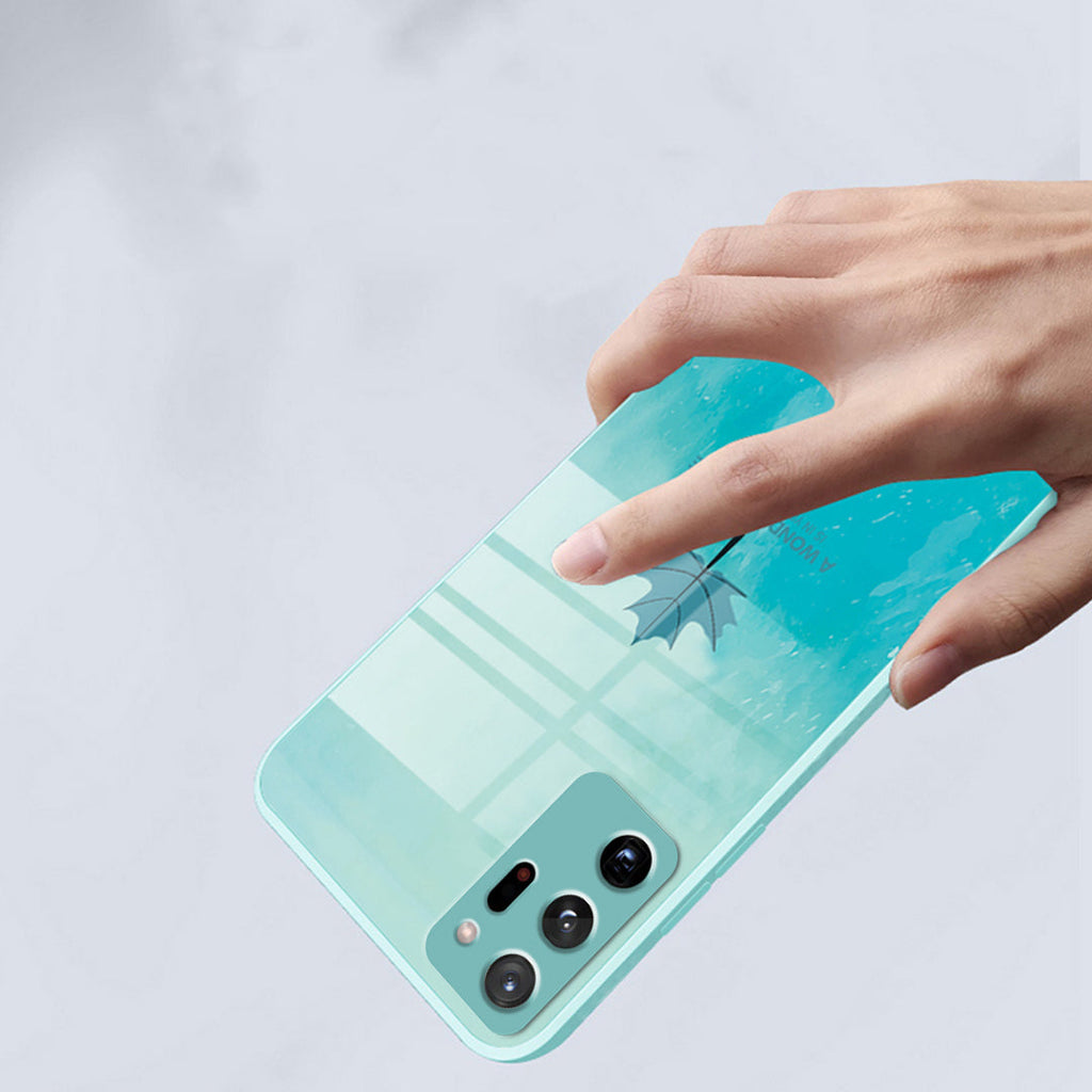 Galaxy Note 20 Ultra Watercolor Mapple Leaf Glass Case