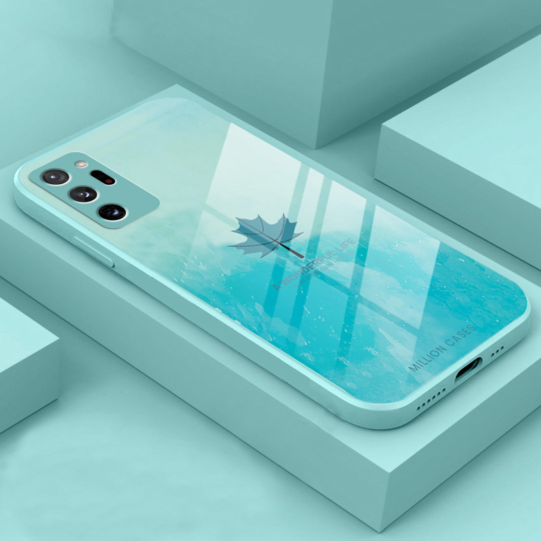 Galaxy Note 20 Ultra Watercolor Mapple Leaf Glass Case