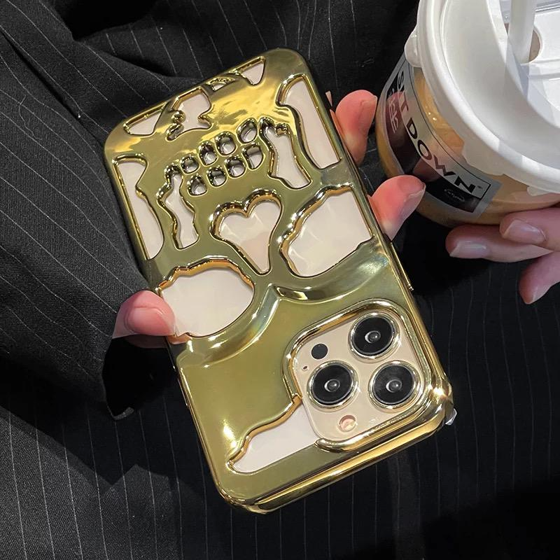iPhone 14 Pro Hollow Skull Design Case