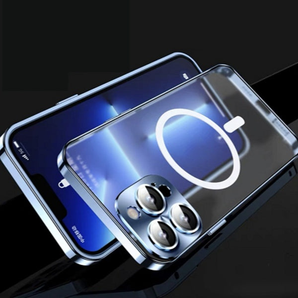 iPhone 14 Series Frosted Glass Magsafe Edition Magnetic Bumper Case
