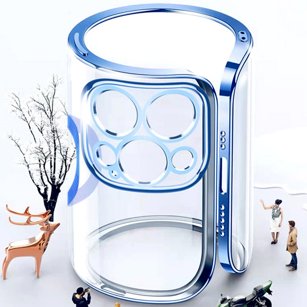 iPhone - Clear Plating Logo Cut Soft Case
