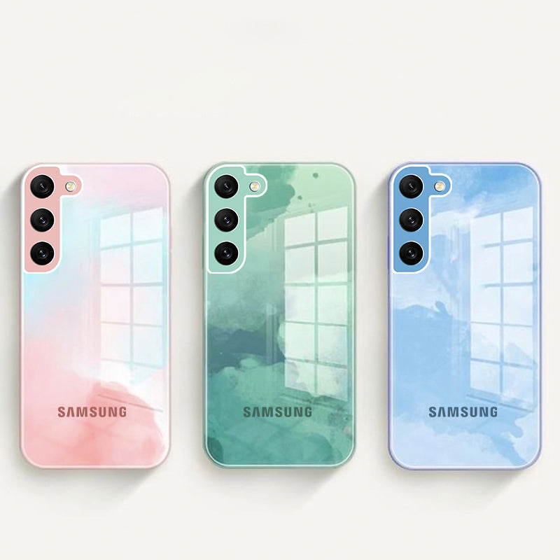 Galaxy Series For Colorful Wave Glass Phone Case