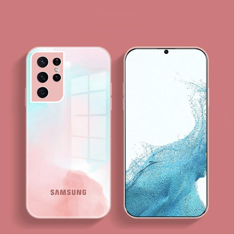 Galaxy Series For Colorful Wave Glass Phone Case