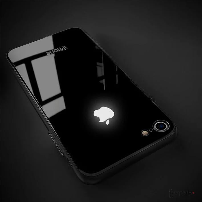 iPhone 7 LED Logo Glass Back Case