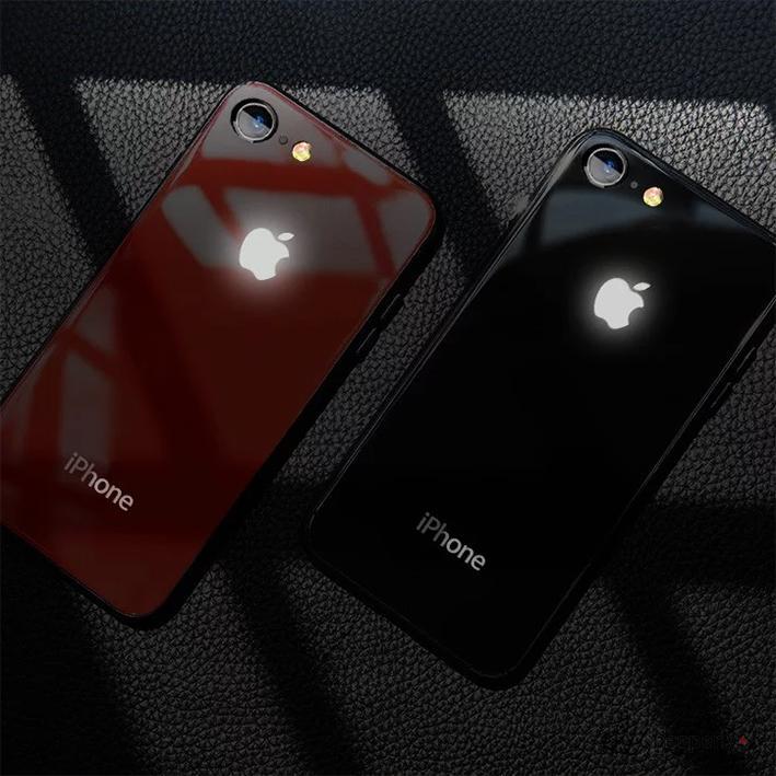 iPhone 7 LED Logo Glass Back Case