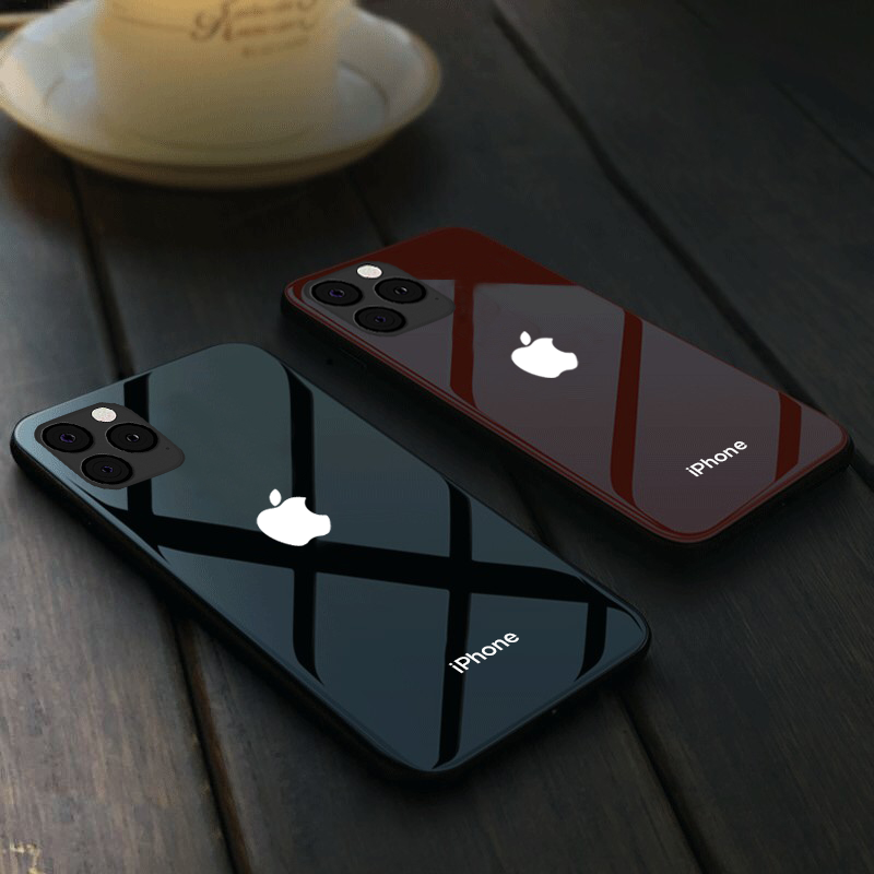 iPhone 11 Pro Max LED Logo Glass Back Case