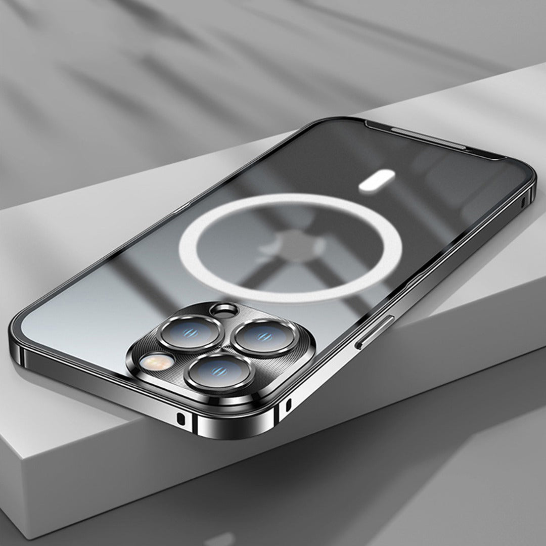 iPhone 14 Series Frosted Glass Magsafe Edition Magnetic Bumper Case